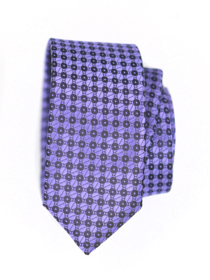 Лилава вратовръзка с черни кръгове - 10018 - 25.00 лв