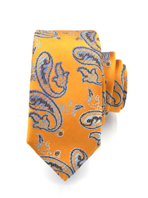 Вратовръзка в жълто с фигури - 10052 - 22.00 лв