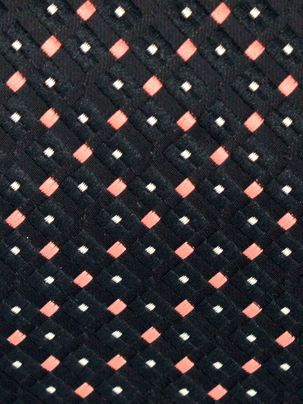 Вратовръзка в черно с коралови и бели кв - 10078 - 25.00 лв img2
