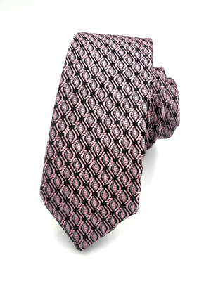 Вратовръзка в розово с фигури - 10083 - 25.00 лв
