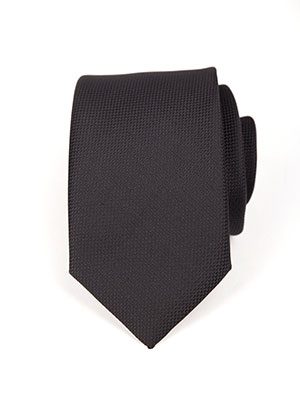Структурирана вратовръзка в черно - 10091 - 25.00 лв