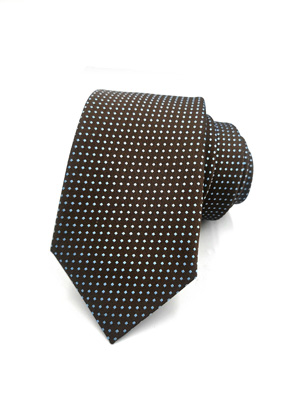Вратовръзка в кафяво с точки - 10098 - 18.00 лв
