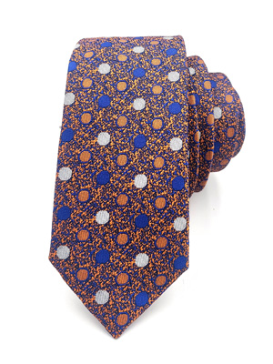 Вратовръзка в оранжево с точки - 10107 - 25.00 лв