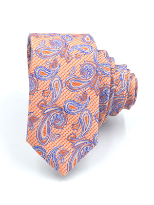 Вратовръзка в оранжево и синьо - 10118 - 22.00 лв