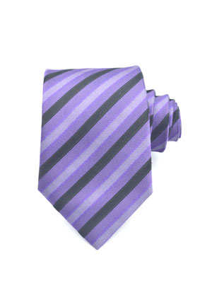 Вратовръзка в лилаво черно райе - 10127 - 22.00 лв