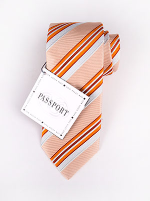 Вратовръзка в оранжево на райе - 10133 - 22.00 лв