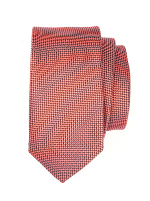 Структурирана вратовръзка в цвят сьомга - 10146 - 25.00 лв