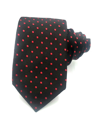 Вратовръзка в черно с червени точки - 10148 - 25.00 лв