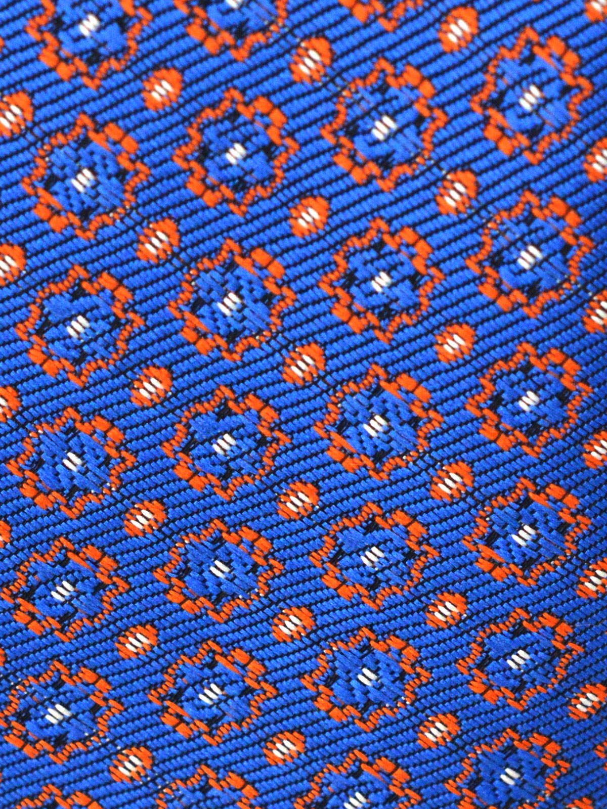 Вратовръзка в синьо с оранжеви фигури - 10152 - 25.00 лв img2