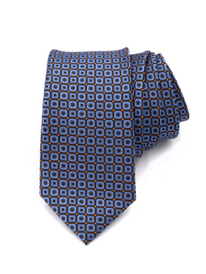 Вратовръзка в черно на сини фигури - 10166 - 25.00 лв