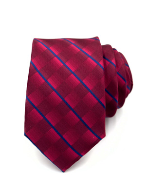 Вратовръзка с диагонални сини линии - 10179 - 25.00 лв