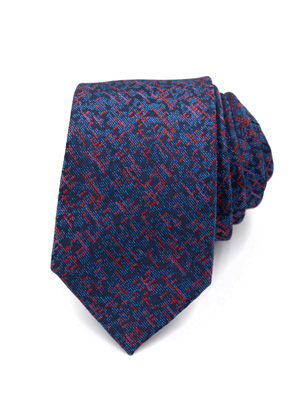 Вратовръзка в синьо и цветни нишки - 10182 - 25.00 лв