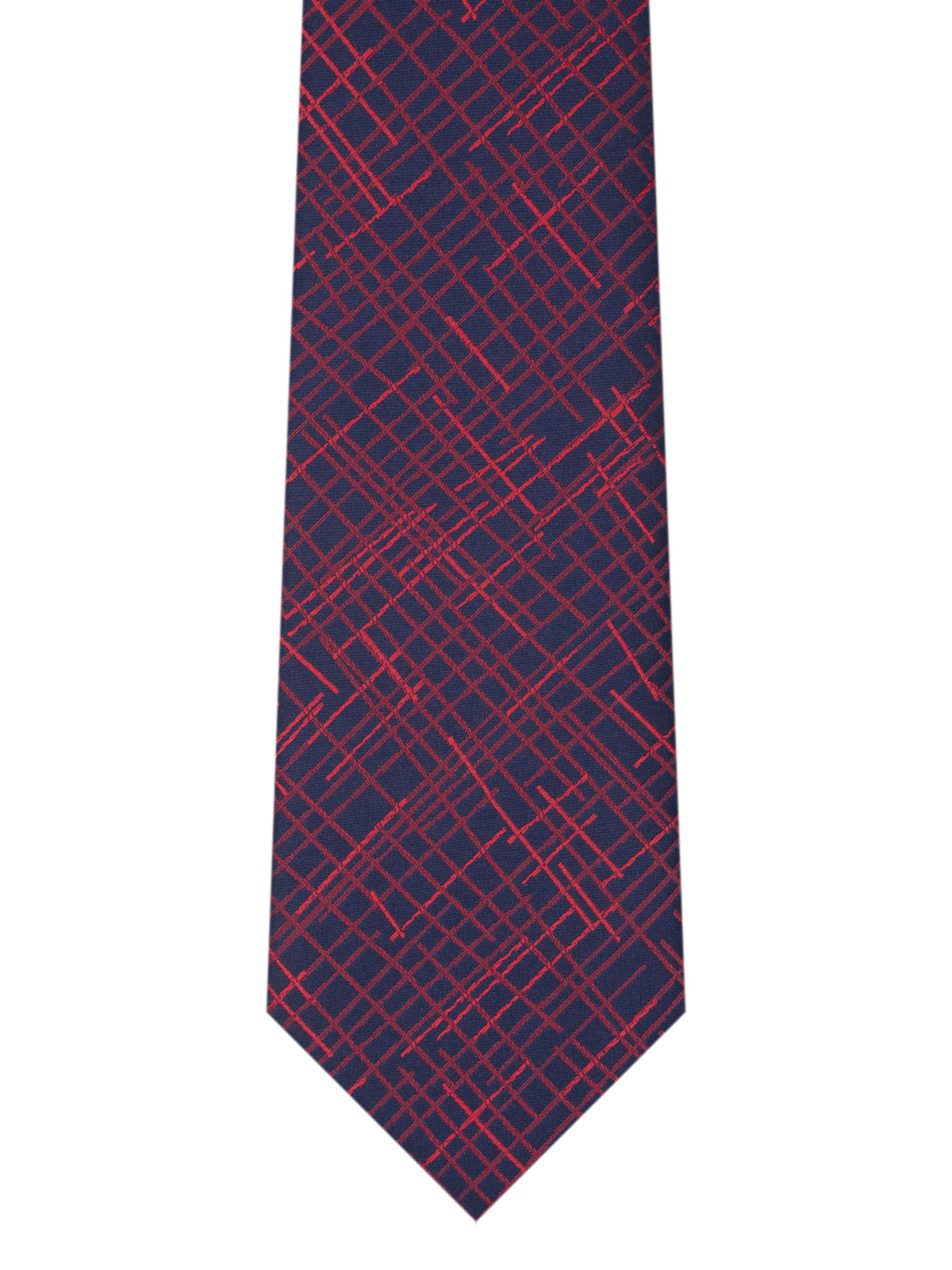 Тъмно синя вратовръзка с червени линии - 10186 - 25.00 лв img2