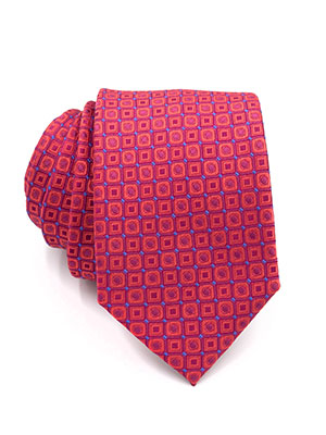 Цикламена вратовръзка с фигурален мотив - 10196 - 25.00 лв