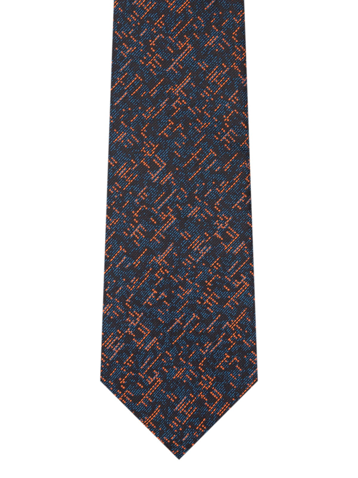 Черна вратовръзка с оранжеви нишки - 10202 - 25.00 лв img2