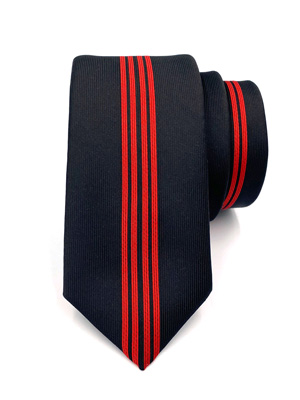 Вратовръзка жакард на червено райе - 10205 - 25.00 лв