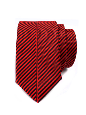 Вратовръзка  на ярко червено райе - 10206 - 25.00 лв