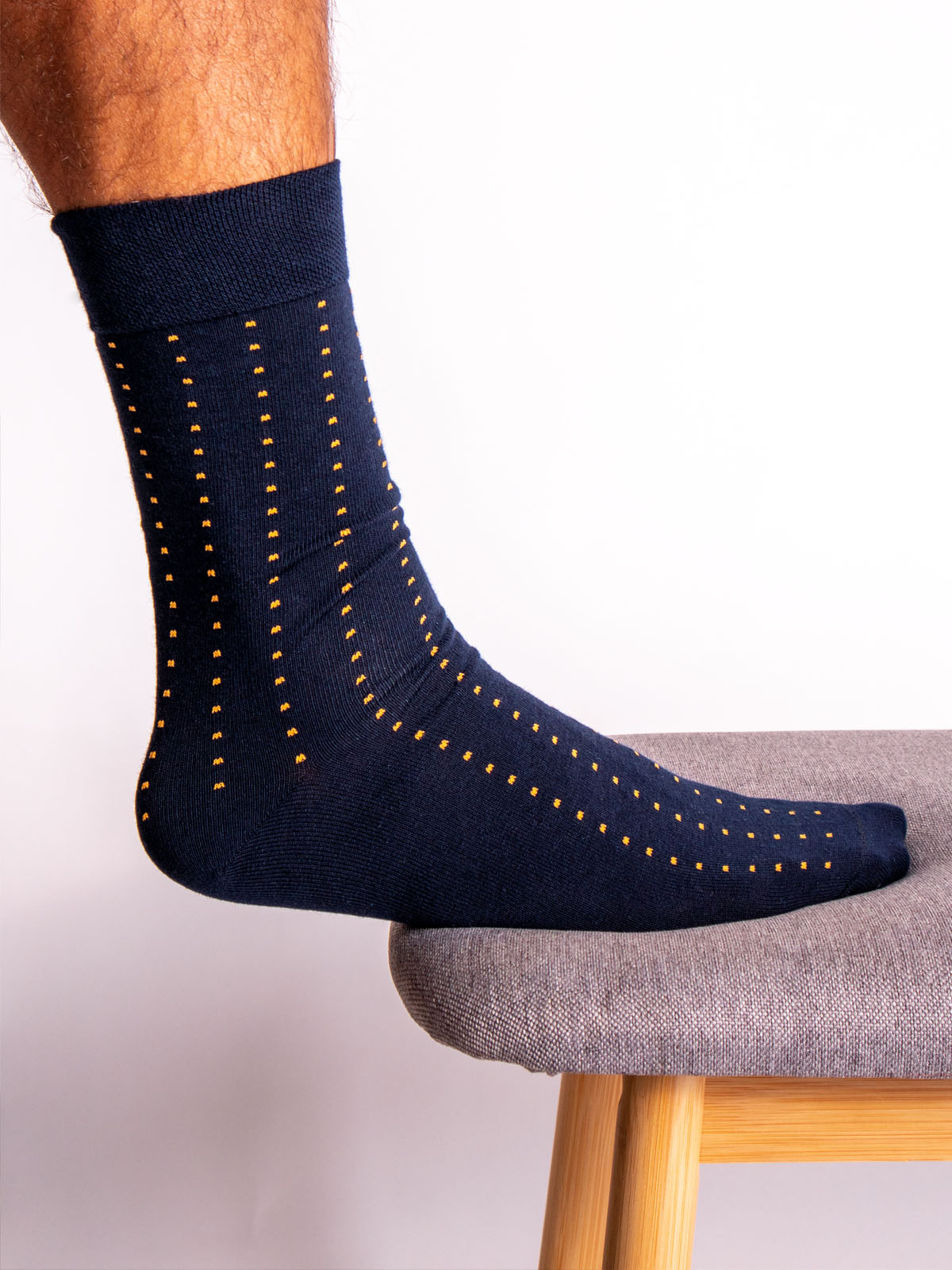 Чорапи с райе от кафяви квадрати - 10526 - 7.00 лв img2