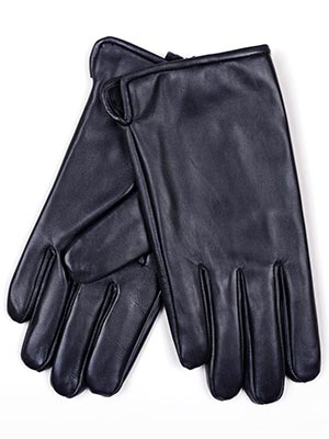 Черни изчистени кожени ръкавици - 10571 - 56.00 лв