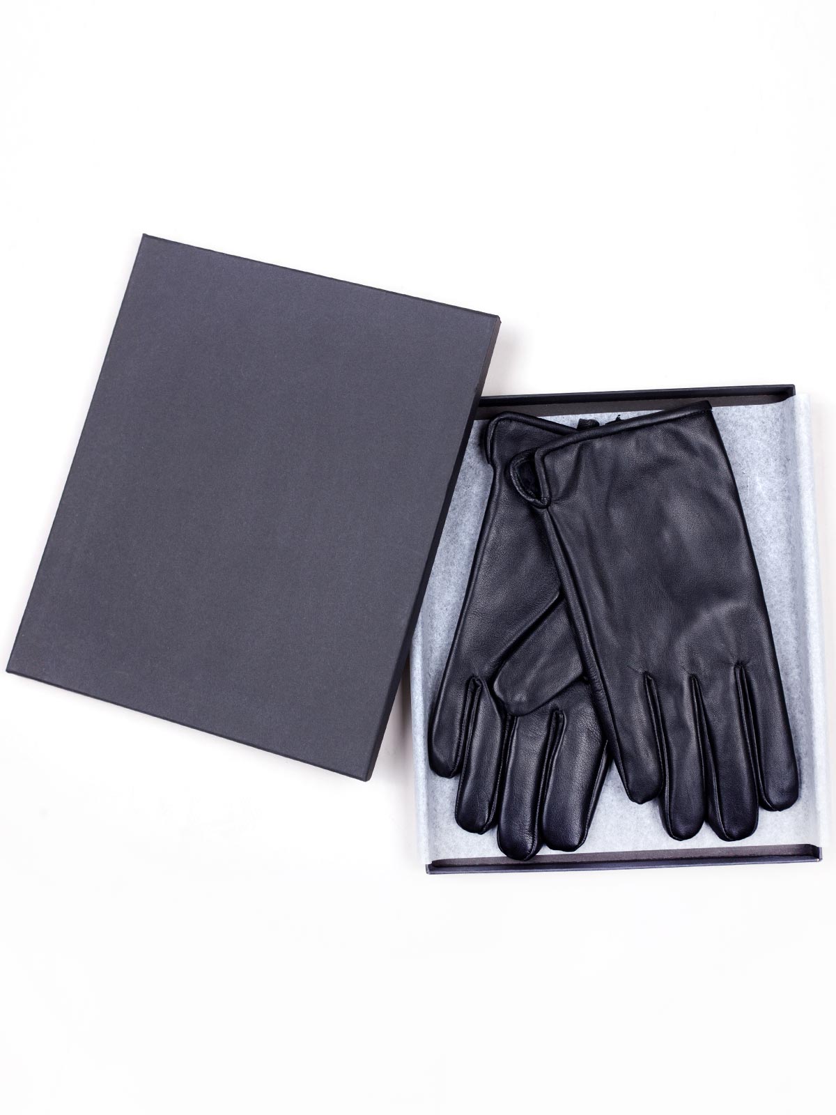 Черни изчистени кожени ръкавици - 10571 - 56.00 лв img3