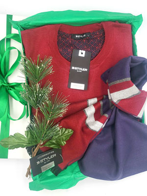 Подаръчен комплект шал и пуловер-13115-84.00 лв