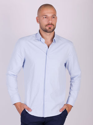 item:Светло синя риза на ситни ромбоиди - 21436 - 86.00 лв