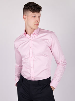 Класическа светло розова риза-21470-69.00 лв