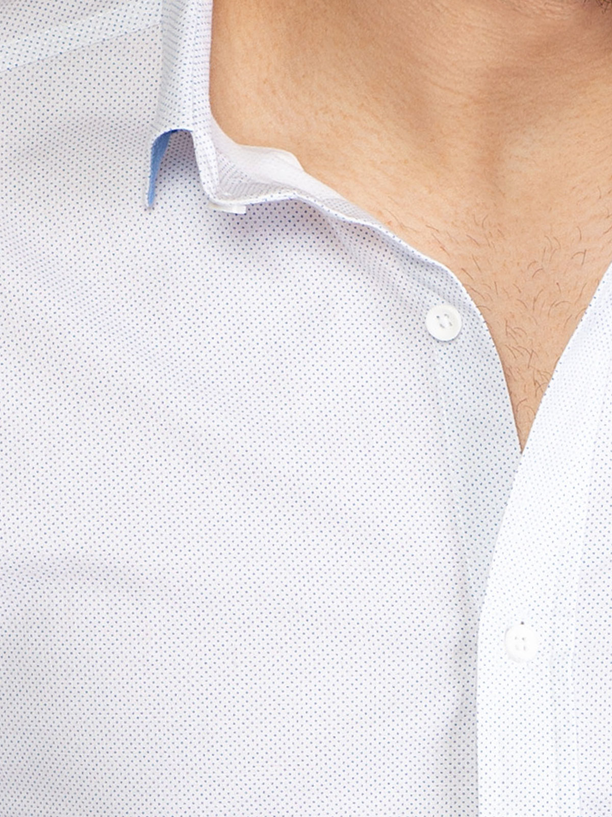 Бяла риза на ситни светло сини точки - 21502 72.00 лв img3