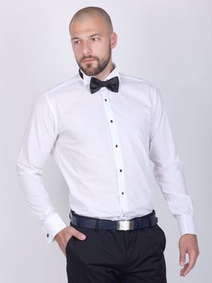 item:Риза за папийонка в бяло - 21541 - 86.00 лв