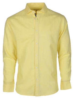 Ленена риза в жълто-21591-98.00 лв