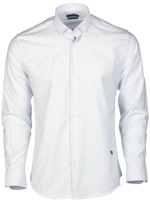 Бяла риза със сини черти-21599-79.00 лв