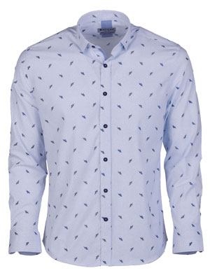item:Светло синя риза с клончета - 21606 - 79.00 лв