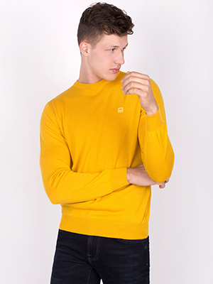 Пуловер с вълна мерино в светло жълто - 33081 - 62.00 лв