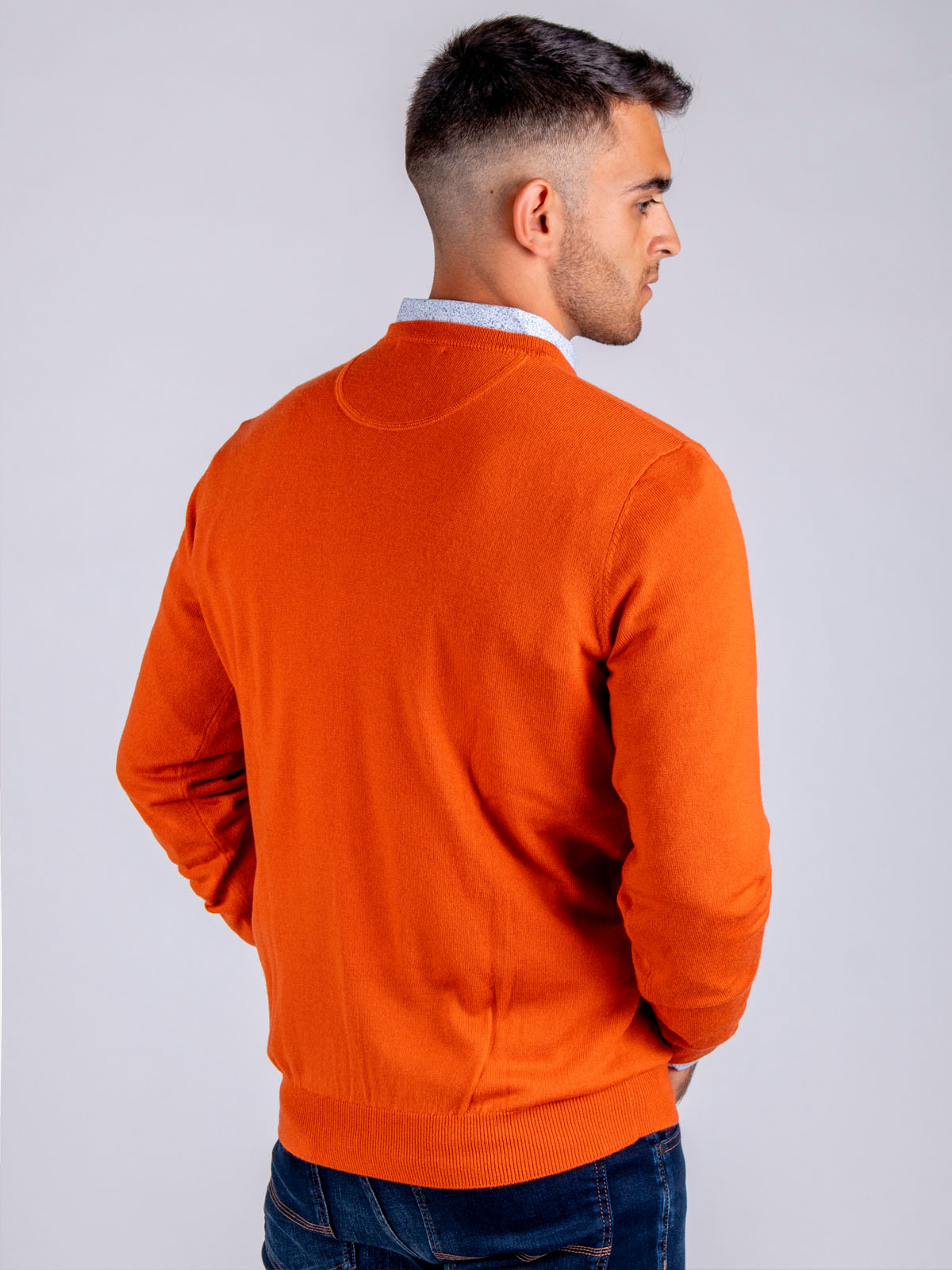 Пуловер в оранжево с вълна мерино - 33082 76.00 лв img3