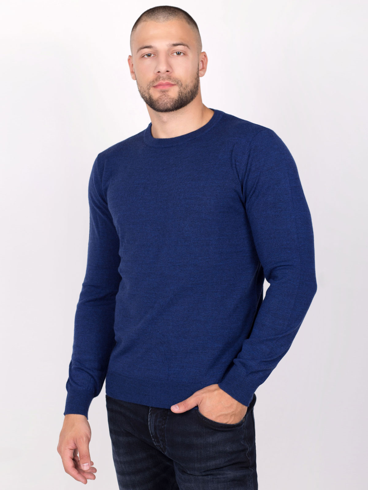 Мъжки пуловер в синьо - 33086 89.00 лв img1