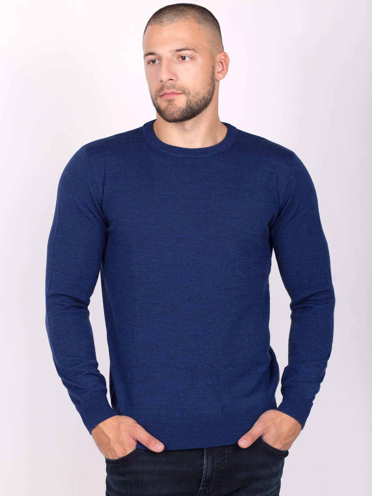 Мъжки пуловер в синьо - 33086 89.00 лв img3
