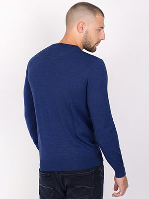 Мъжки пуловер в синьо - 33086 89.00 лв img4