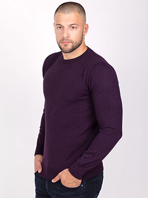 Мъжки фин пуловер в лилаво - 33089 89.00 лв img2