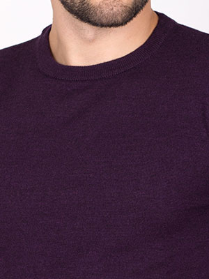 Мъжки фин пуловер в лилаво - 33089 89.00 лв img3