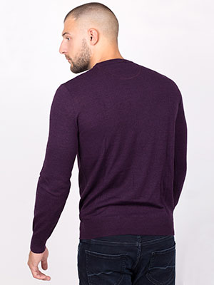 Мъжки фин пуловер в лилаво - 33089 89.00 лв img4
