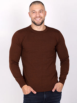 Мъжки пуловер в цвят керемида - 33090 48.00 лв img2
