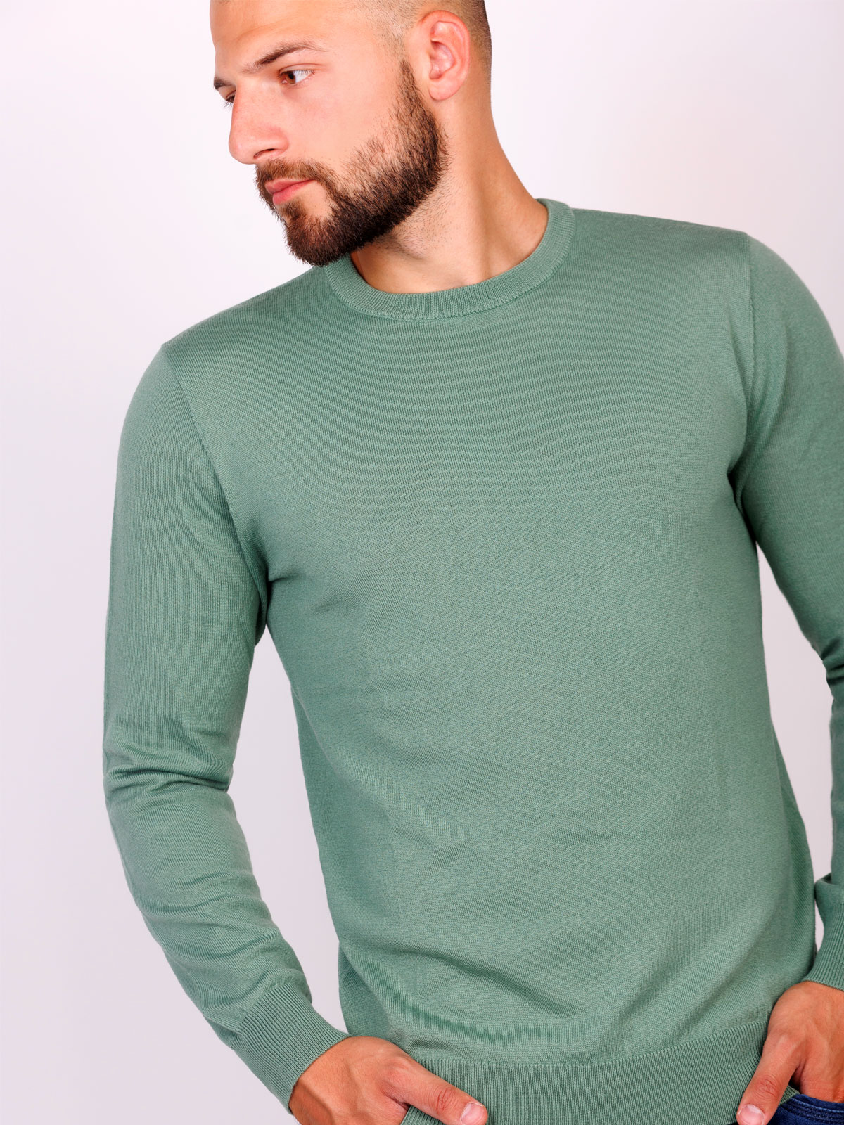 Мерино пуловер в зелено - 33092 76.00 лв img3