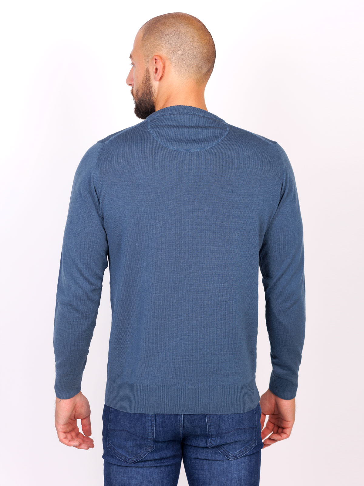 Пуловер в петролено синьо - 33096 76.00 лв img2