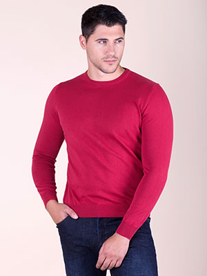 Памучен пуловер фина плетка - 35261 - 48.00 лв