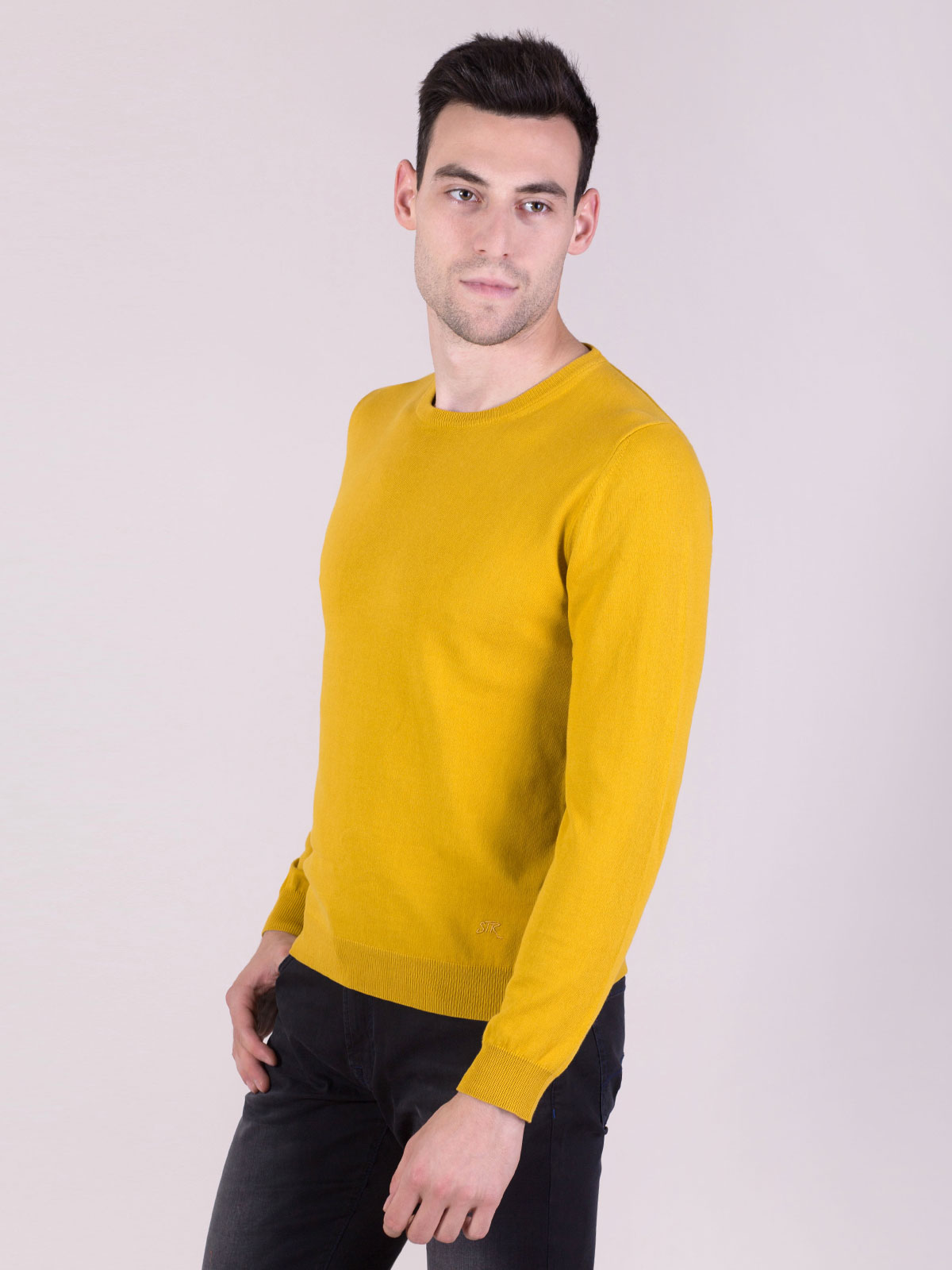 Жълт памучен пуловер - 35269 29.00 лв img3