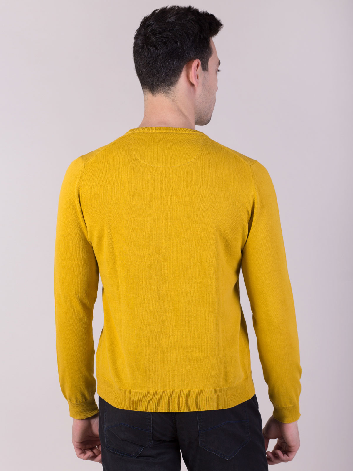 Жълт памучен пуловер - 35269 29.00 лв img4