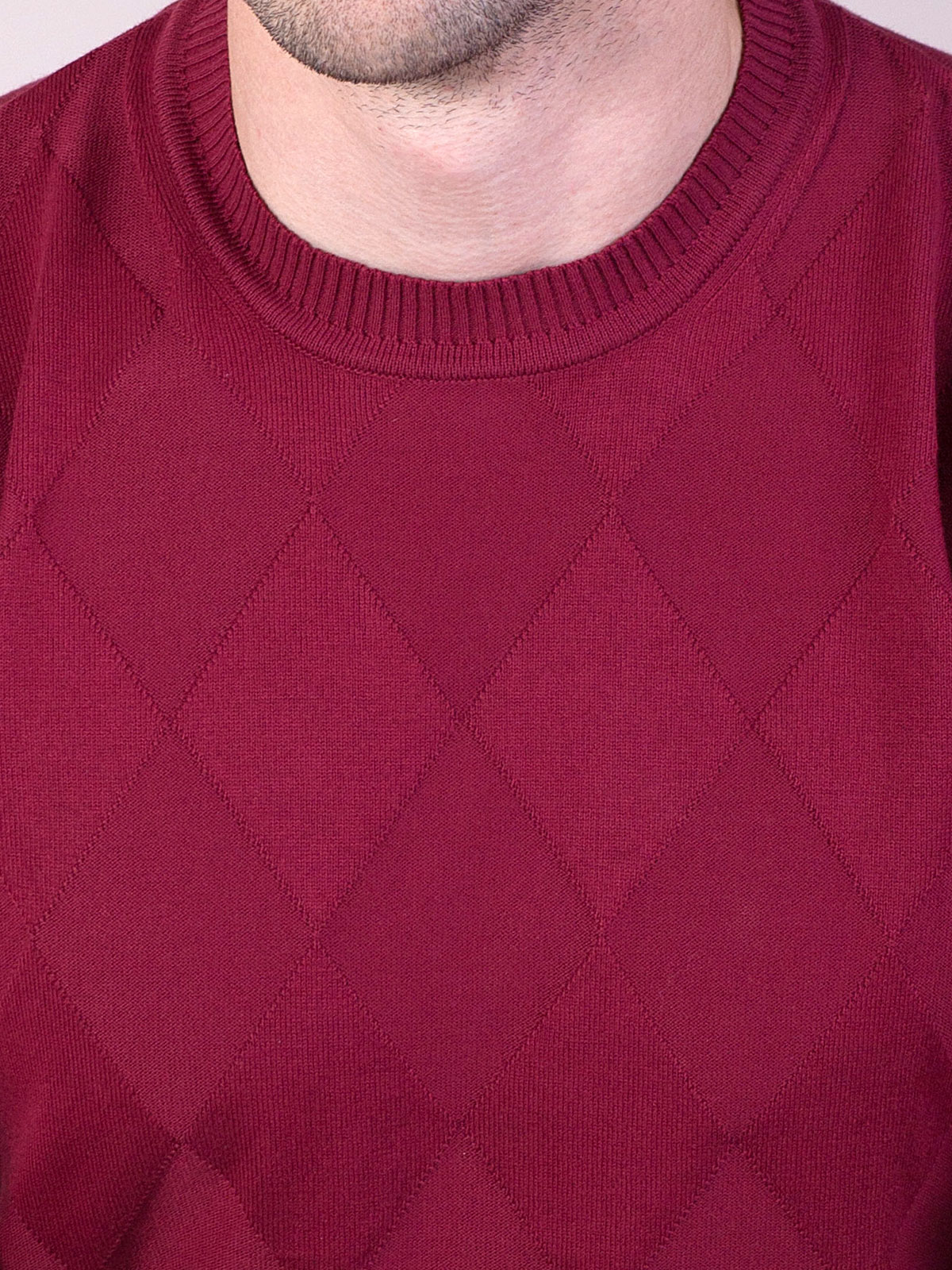 Пуловер от фин памук на ромбове - 35274 29.00 лв img3
