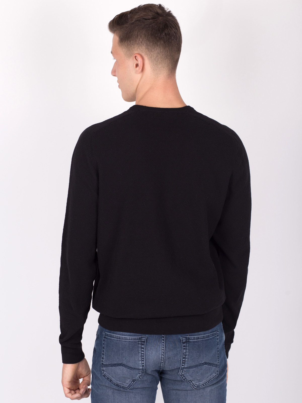 Памучен пуловер в черно - 35285 29.00 лв img4