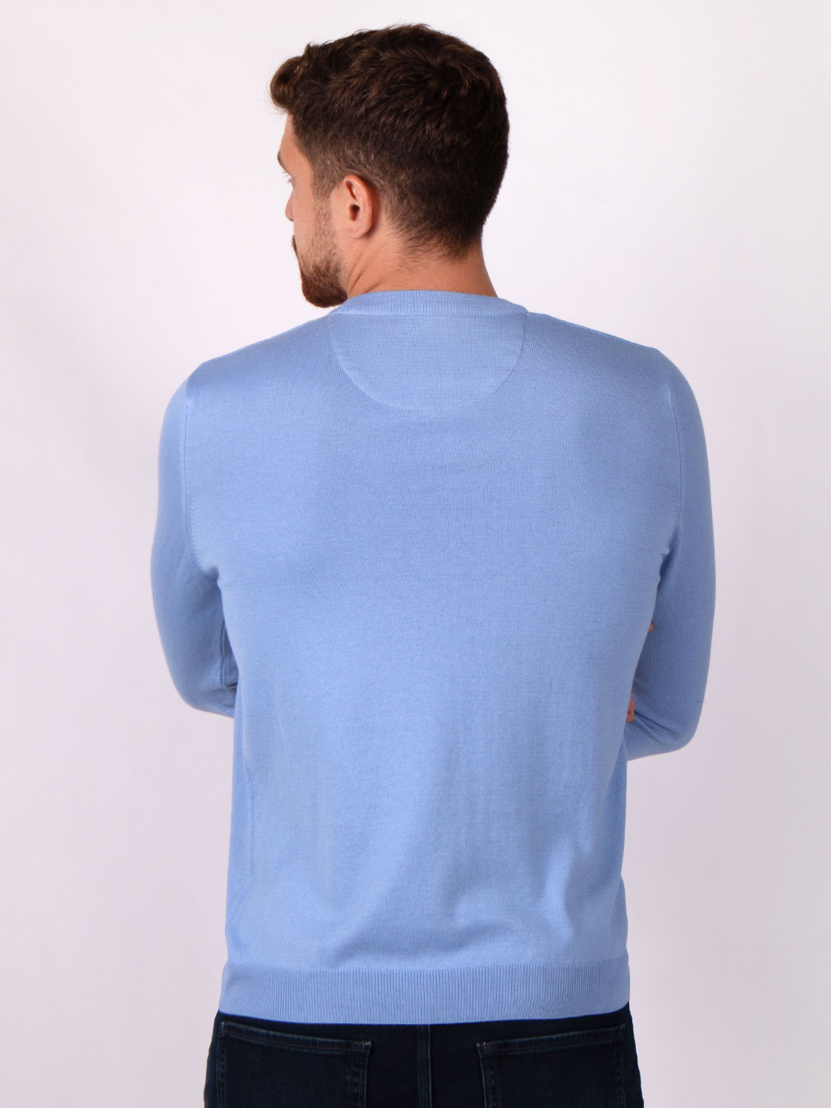Небесно син пуловер базов модел - 35288 48.00 лв img3