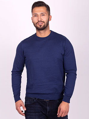 Пуловер в мастилено синьо-35299-78.00 лв